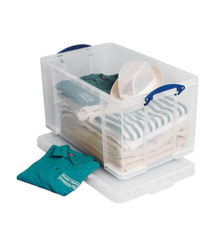 Really Useful 84L Clear Stackable Storage Box