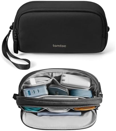Tomtoc Dual-Compartment Electronics Organizer Travel Case